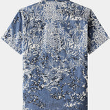 Artistic Floral Short-Sleeve Shirt