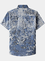 Artistic Floral Short-Sleeve Shirt