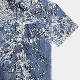 Artistic Floral Short-Sleeve Shirt