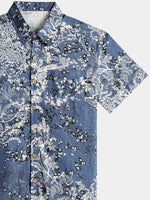 Artistic Floral Short-Sleeve Shirt
