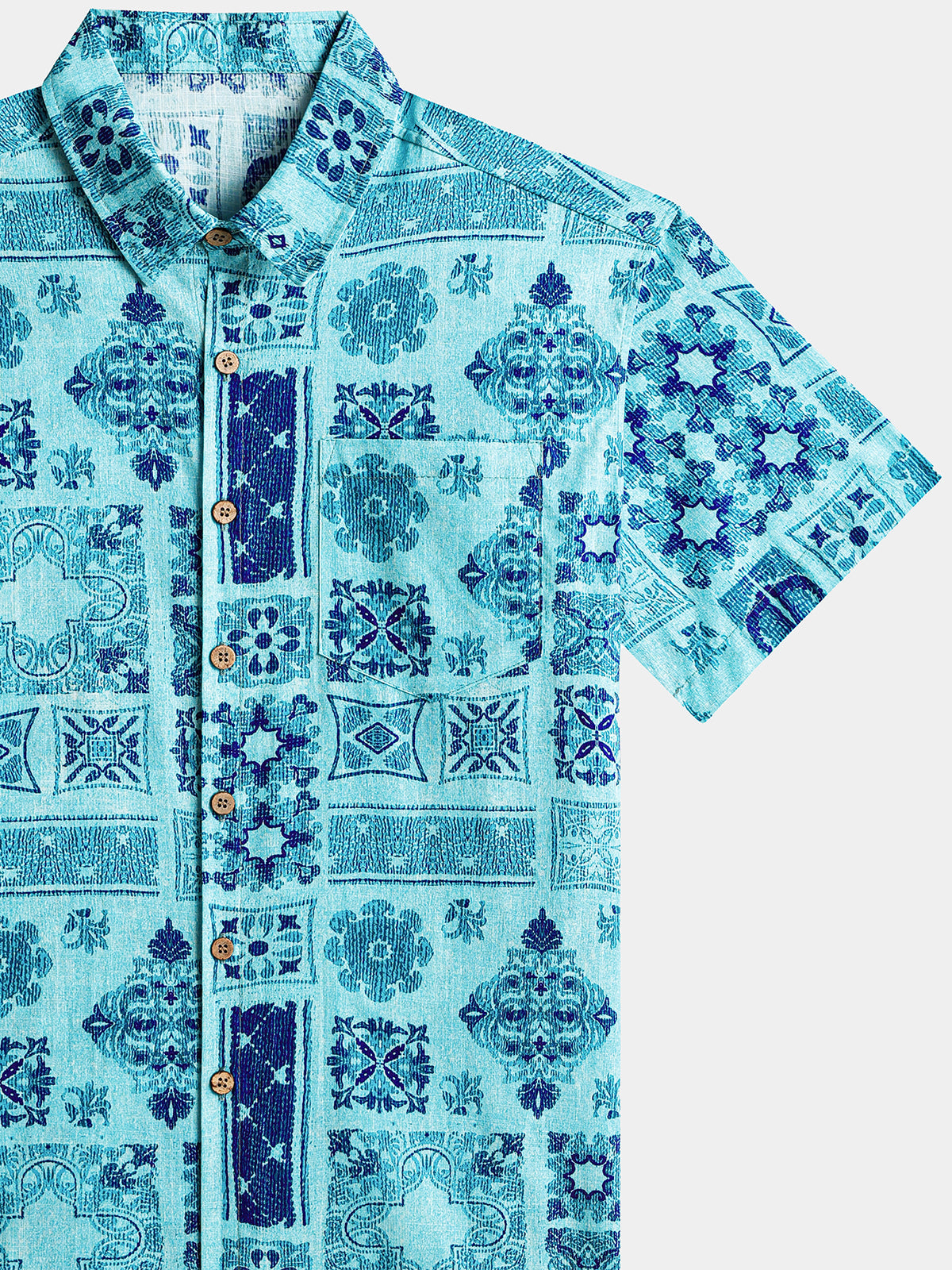 Geometric Hawaiian Patchwork Shirt
