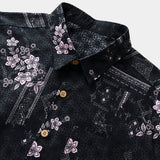 Vintage Hawaiian Geometric Pattern Vacation Beach Shirt