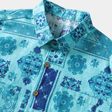 Geometric Hawaiian Patchwork Shirt