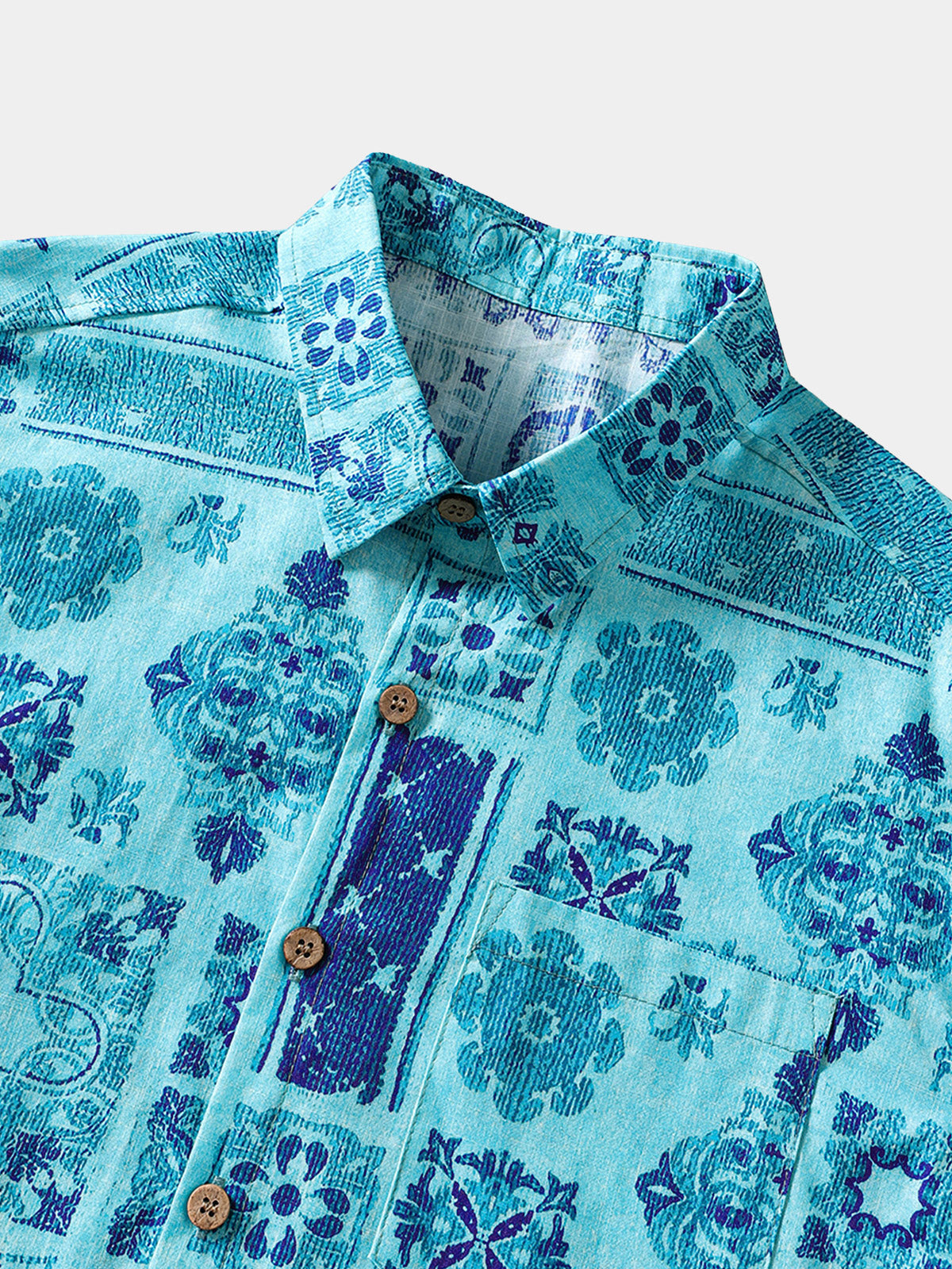 Geometric Hawaiian Patchwork Shirt
