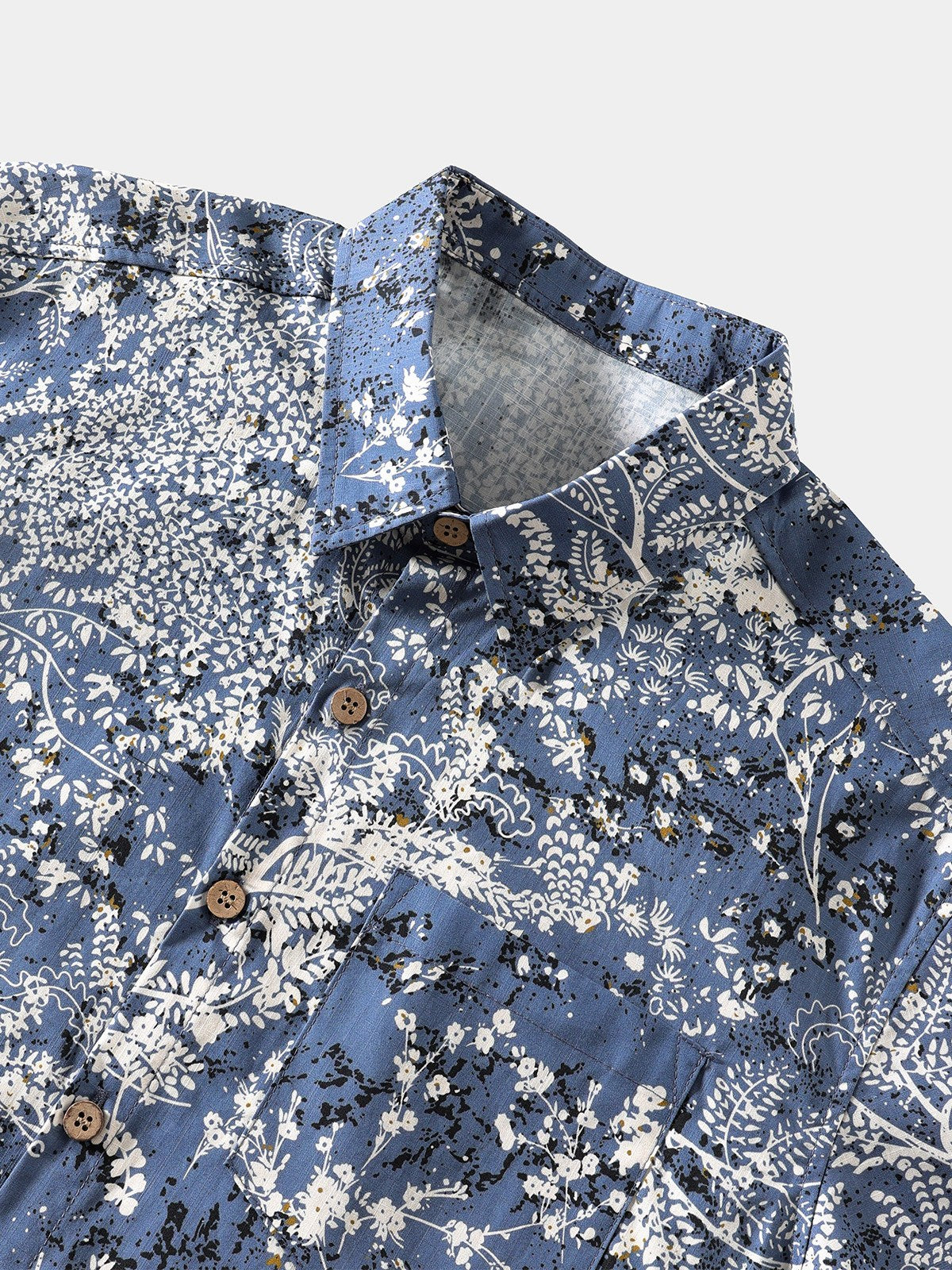 Artistic Floral Short-Sleeve Shirt