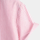 Men's Cotton Short-Sleeve Shirt with High Collar