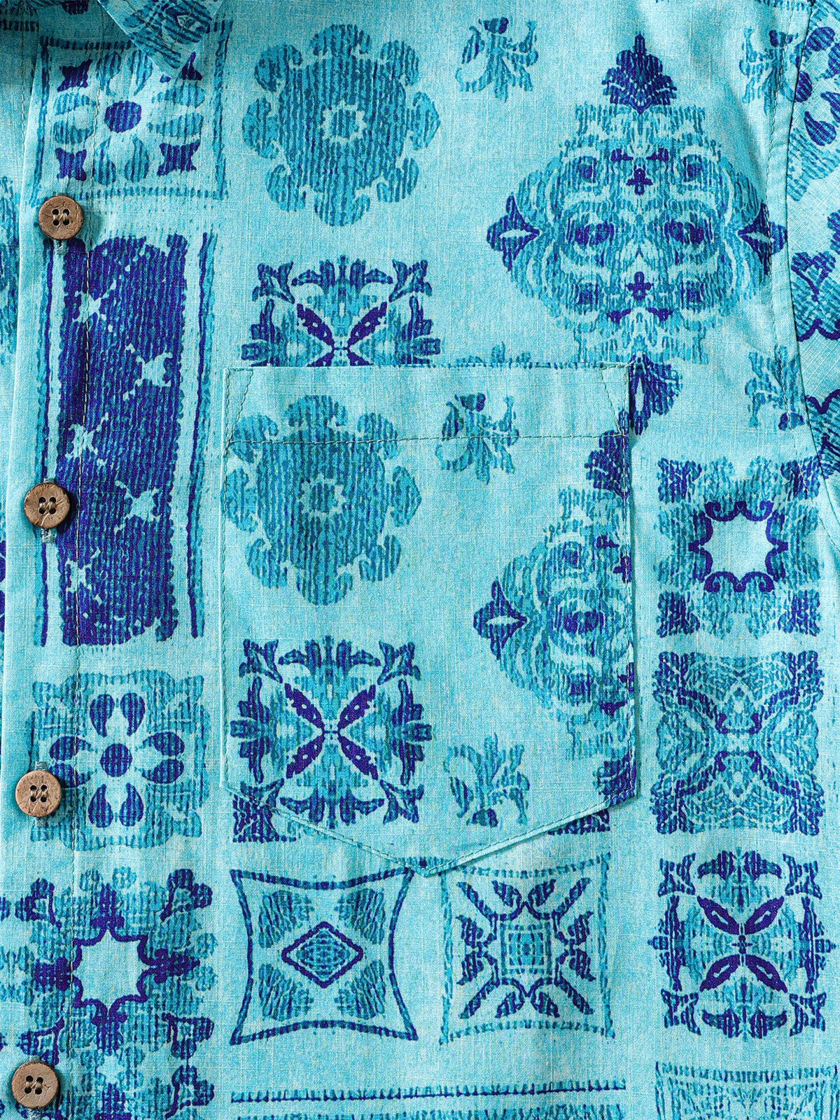 Geometric Hawaiian Patchwork Shirt
