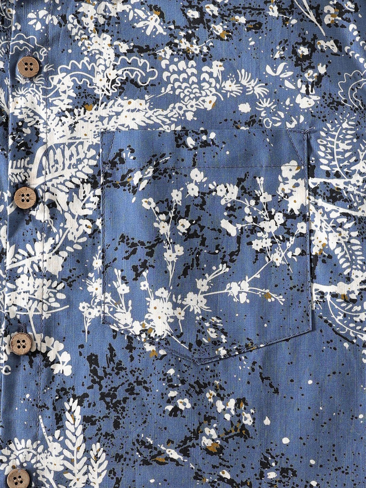 Artistic Floral Short-Sleeve Shirt