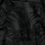 Men's Short Cotton Shirt with Flowers and Buttons, Summer Jacquard