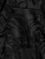 Men's Short Cotton Shirt with Flowers and Buttons, Summer Jacquard