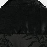 Men's Short Cotton Shirt with Flowers and Buttons, Summer Jacquard