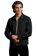 Lightweight Twill Jacket for Men – Dark Gray – Regular Fit