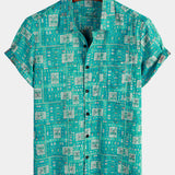 Printed Hawaiian Short Sleeve Shirt