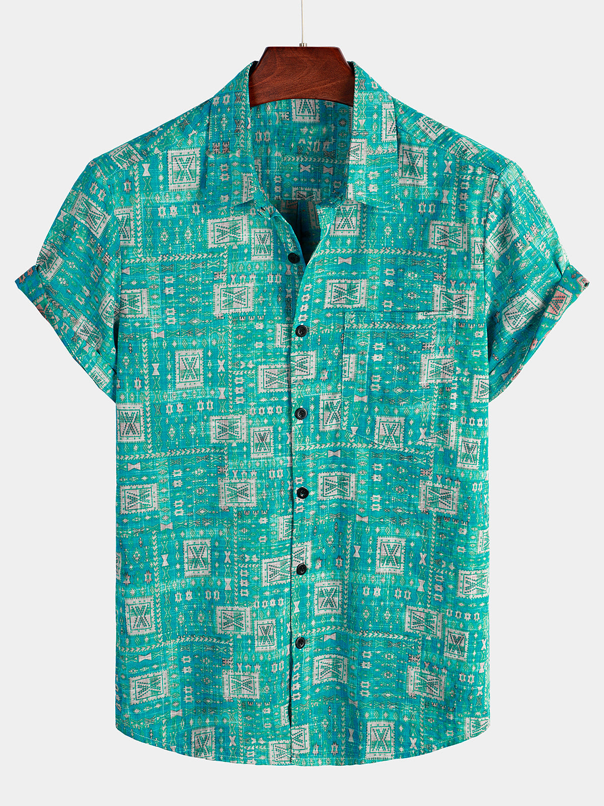 Printed Hawaiian Short Sleeve Shirt