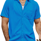 Summer Men's Cotton Short Sleeve Shirt