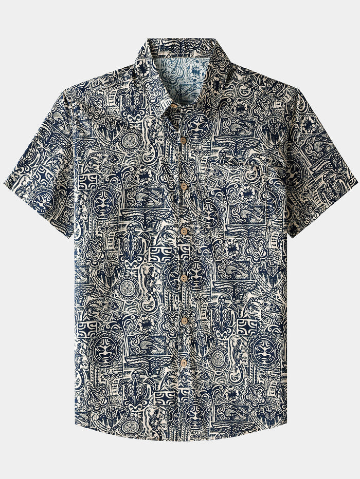 Tribal Pattern Short Sleeve Shirt