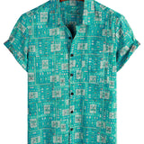 Men's Retro Casual Cotton Short-Sleeve Shirt