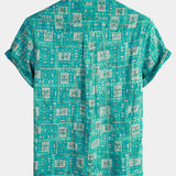 Printed Hawaiian Short Sleeve Shirt