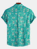 Printed Hawaiian Short Sleeve Shirt
