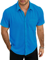 Summer Men's Cotton Short Sleeve Shirt