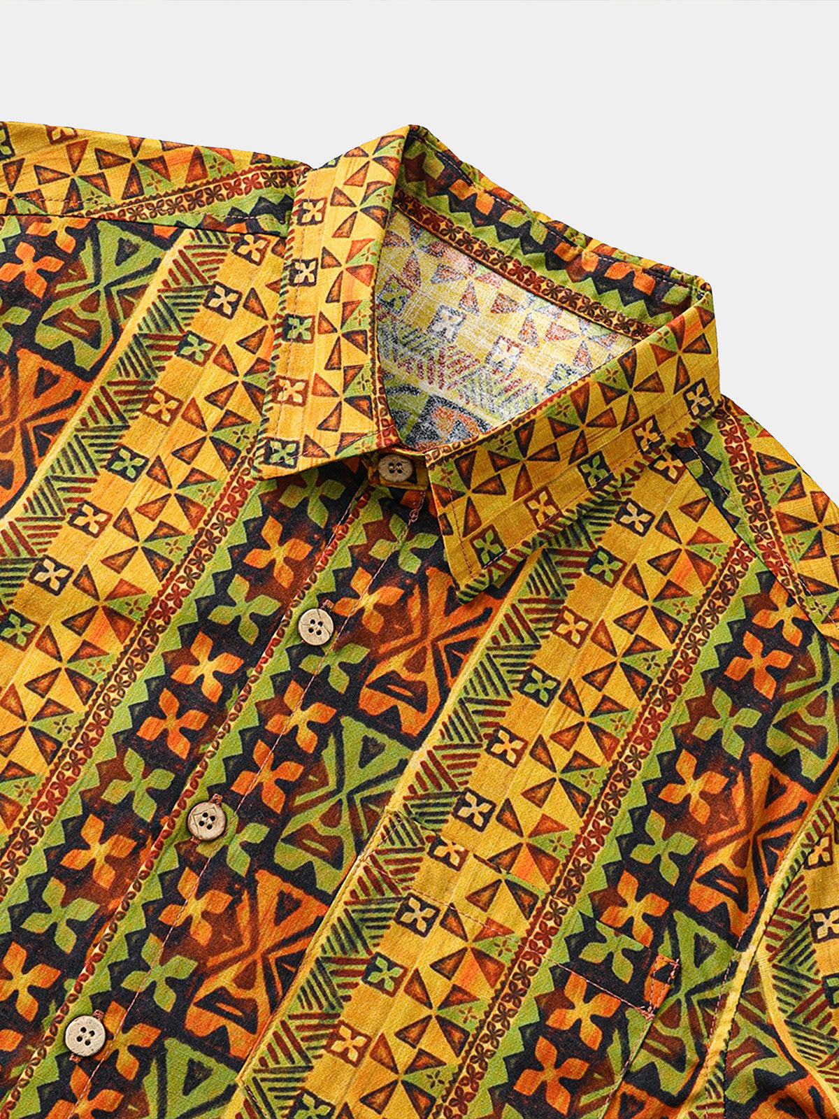 Yellow Geometric Vintage Shirt