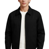 Lightweight Twill Jacket for Men – Black – Regular Fit