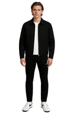 Lightweight Twill Jacket for Men – Black – Regular Fit