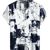 Retro Casual Shirt with Short Sleeves for Men