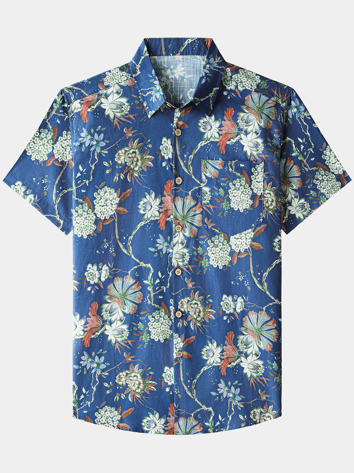 Floral Beach Short-Sleeve Shirt