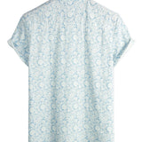 Cotton Casual Shirt with Floral Pattern for Men