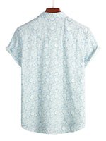 Cotton Casual Shirt with Floral Pattern for Men
