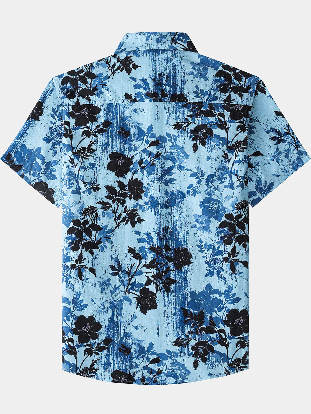 Vintage Light Blue Floral Pattern Shirt