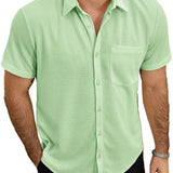 Summer Men's Cotton Short Sleeve Shirt