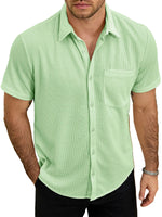 Summer Men's Cotton Short Sleeve Shirt