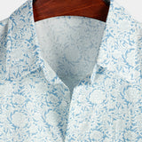 Cotton Casual Shirt with Floral Pattern for Men