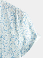 Cotton Casual Shirt with Floral Pattern for Men