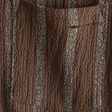 Hawaiian Summer Short Sleeve Button Shirt with Pocket and Stripes