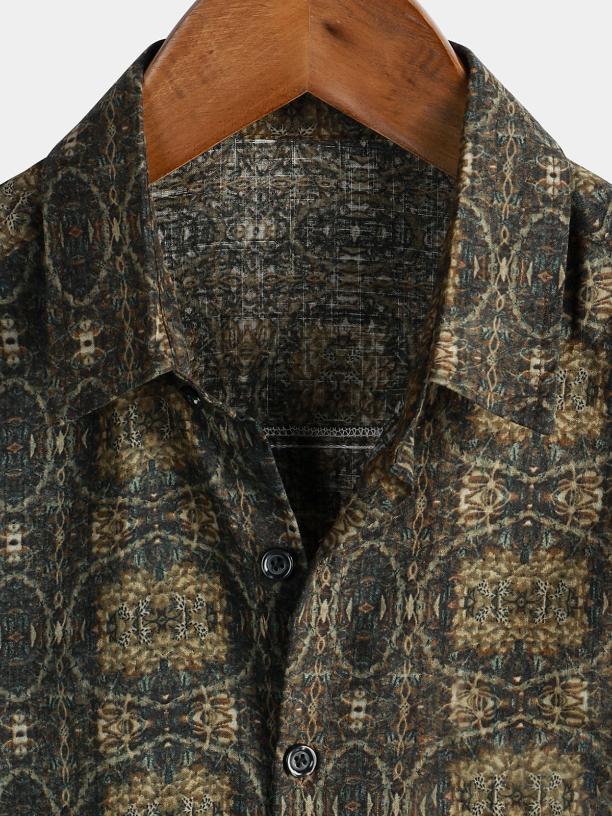 Retro Button-Up Short Sleeve Vintage Summer Shirt, 1970s Style