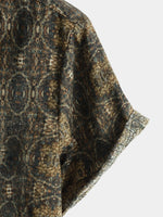 Retro Button-Up Short Sleeve Vintage Summer Shirt, 1970s Style