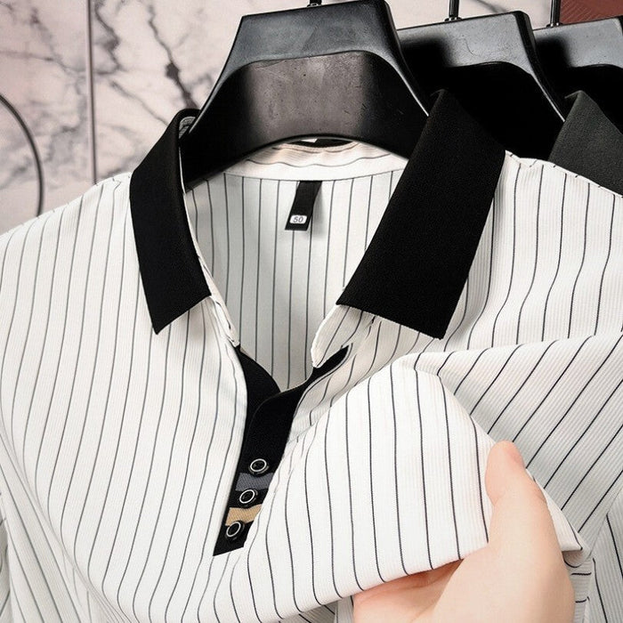 Marek - Elegant striped polo