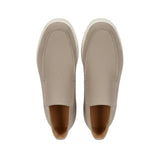 Men's Suede Loafers – Slip-On Chukka Style, Flat Heel – Greige
