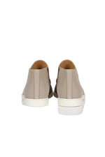 Men's Suede Loafers – Slip-On Chukka Style, Flat Heel – Greige