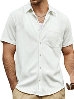 Summer Men's Cotton Short Sleeve Shirt