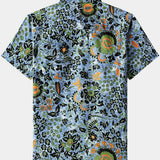 Boho Floral Short-Sleeve Shirt