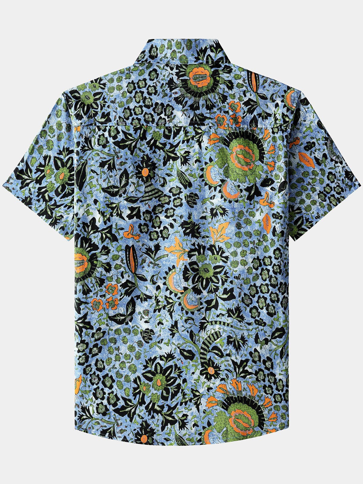 Boho Floral Short-Sleeve Shirt