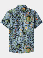 Boho Floral Short-Sleeve Shirt