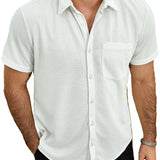 Summer Men's Cotton Short Sleeve Shirt