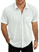 Summer Men's Cotton Short Sleeve Shirt