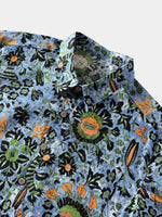 Boho Floral Short-Sleeve Shirt
