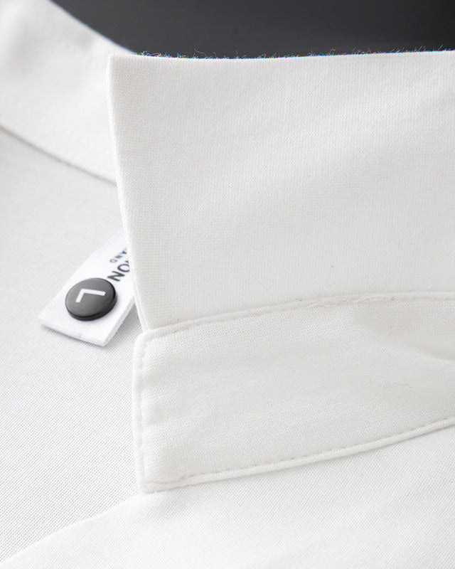 Men's Polo Shirt, White and Brown